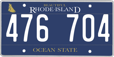 RI license plate 476704