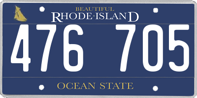 RI license plate 476705