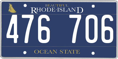 RI license plate 476706