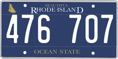 RI license plate 476707