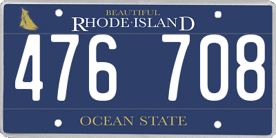 RI license plate 476708