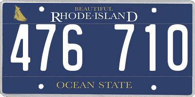RI license plate 476710