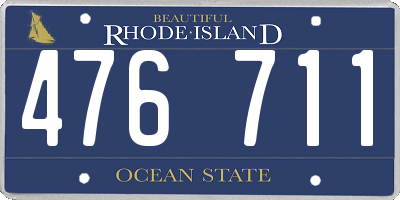 RI license plate 476711