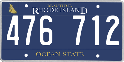 RI license plate 476712