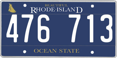 RI license plate 476713