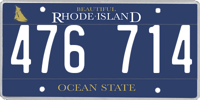 RI license plate 476714
