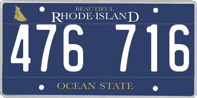 RI license plate 476716