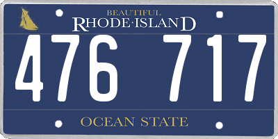 RI license plate 476717