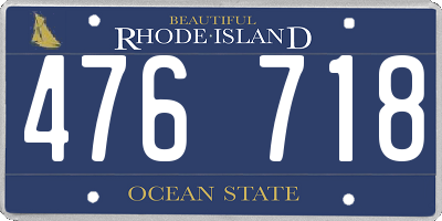 RI license plate 476718