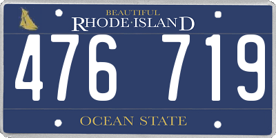 RI license plate 476719