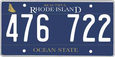 RI license plate 476722