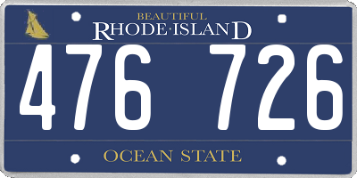 RI license plate 476726