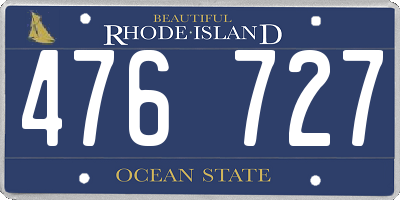 RI license plate 476727