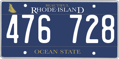 RI license plate 476728