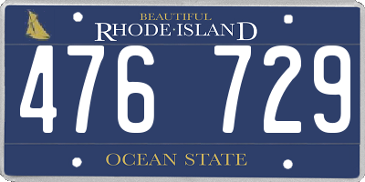 RI license plate 476729