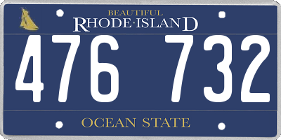 RI license plate 476732