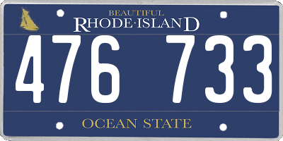 RI license plate 476733