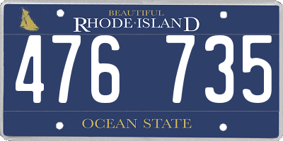 RI license plate 476735