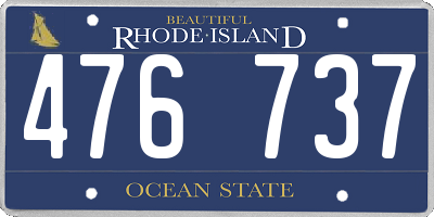 RI license plate 476737