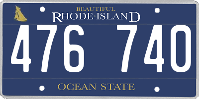 RI license plate 476740