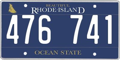 RI license plate 476741