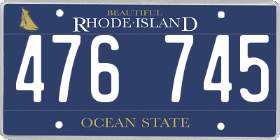 RI license plate 476745