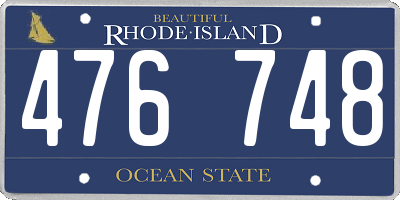 RI license plate 476748