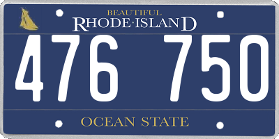 RI license plate 476750
