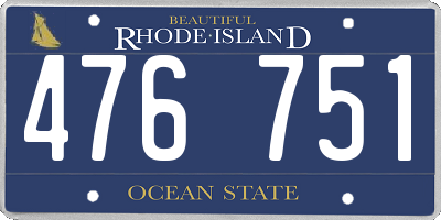 RI license plate 476751