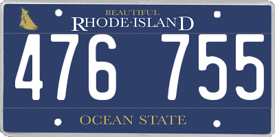 RI license plate 476755