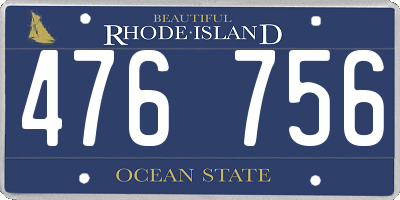 RI license plate 476756