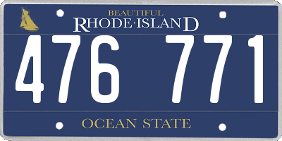 RI license plate 476771