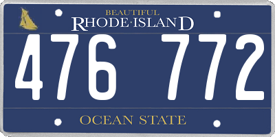 RI license plate 476772