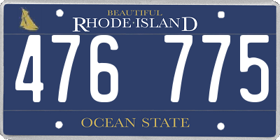 RI license plate 476775