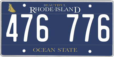 RI license plate 476776