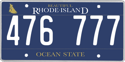 RI license plate 476777