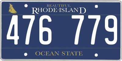 RI license plate 476779
