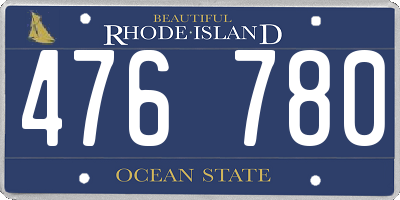 RI license plate 476780