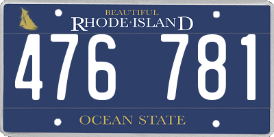 RI license plate 476781