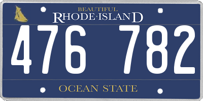 RI license plate 476782