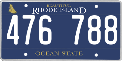 RI license plate 476788