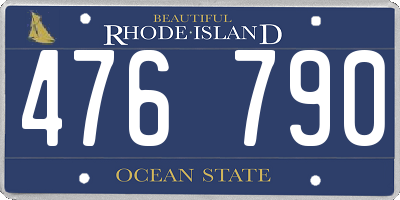 RI license plate 476790