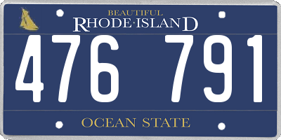 RI license plate 476791