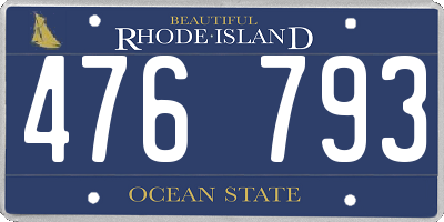 RI license plate 476793
