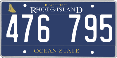 RI license plate 476795