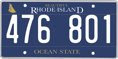 RI license plate 476801