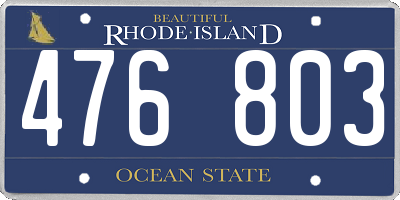 RI license plate 476803