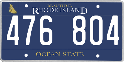 RI license plate 476804