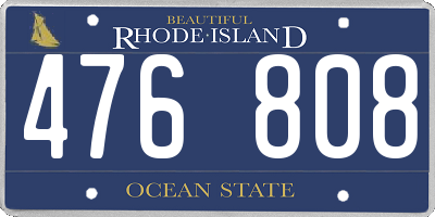 RI license plate 476808