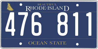 RI license plate 476811